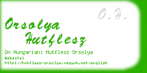 orsolya hutflesz business card